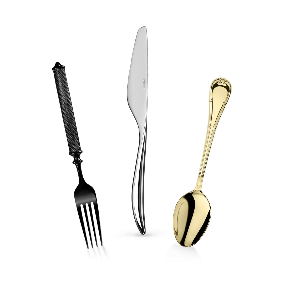 Cutlery collection banner with premium flatware