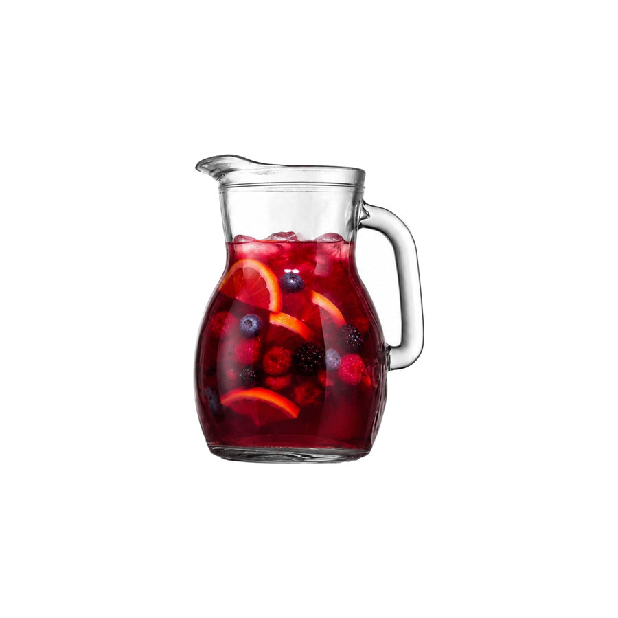 Uniglass Bistrot Glass Pitcher – 100 cl with styled drink