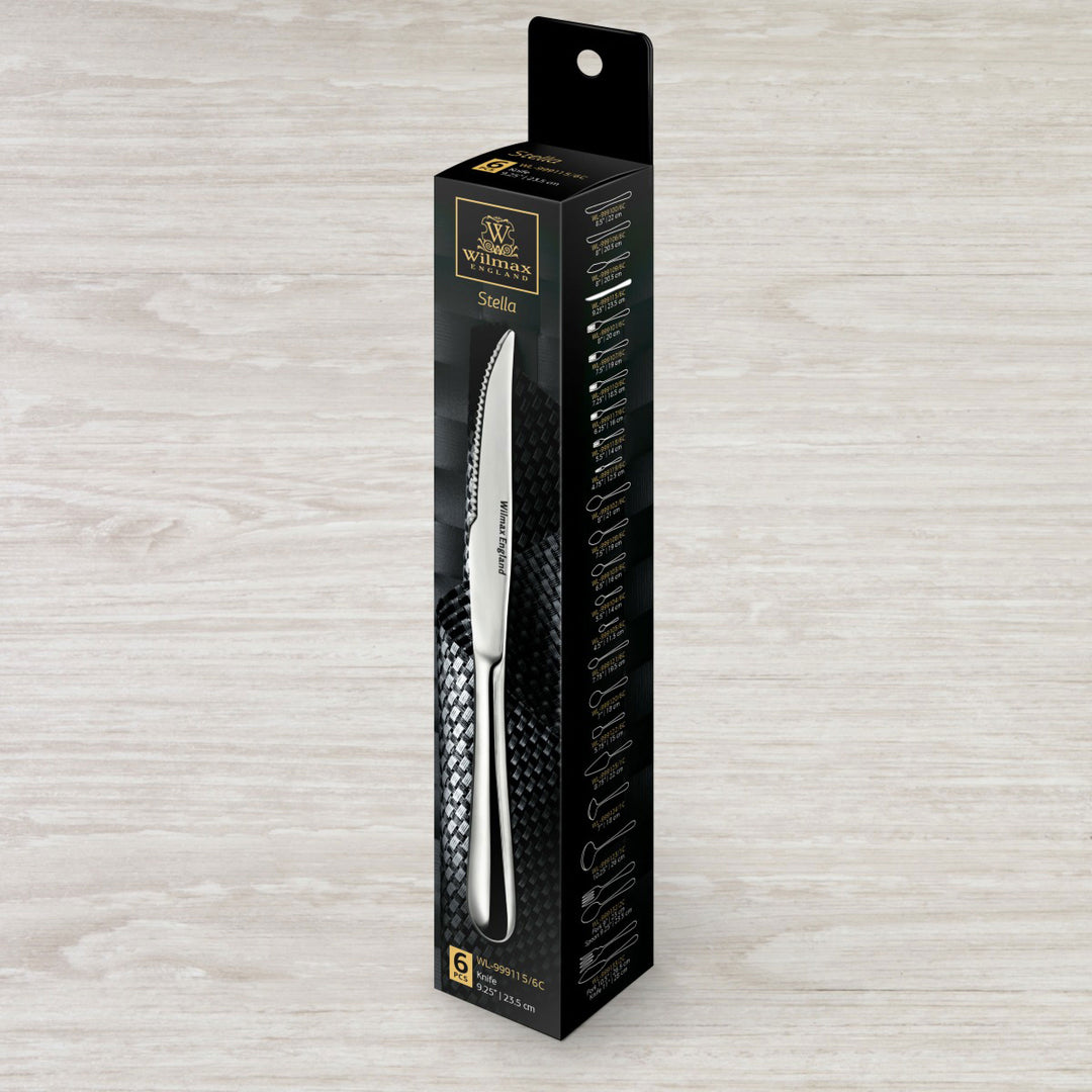Wilmax Stella Stainless Steel Steak Knife - detail view