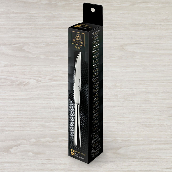 Wilmax Stella Stainless Steel Steak Knife - detail view