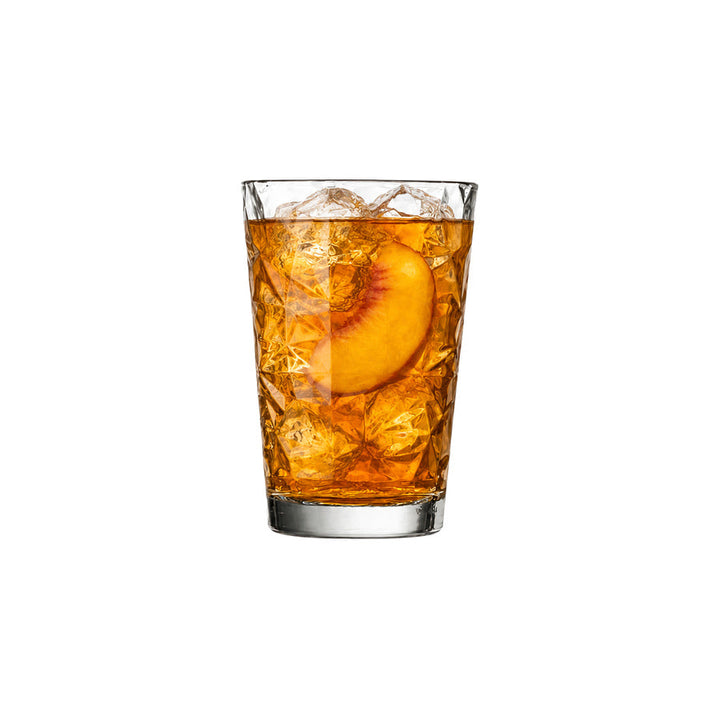 Uniglass Texas Creased Water Glass – 38 cl with styled drink