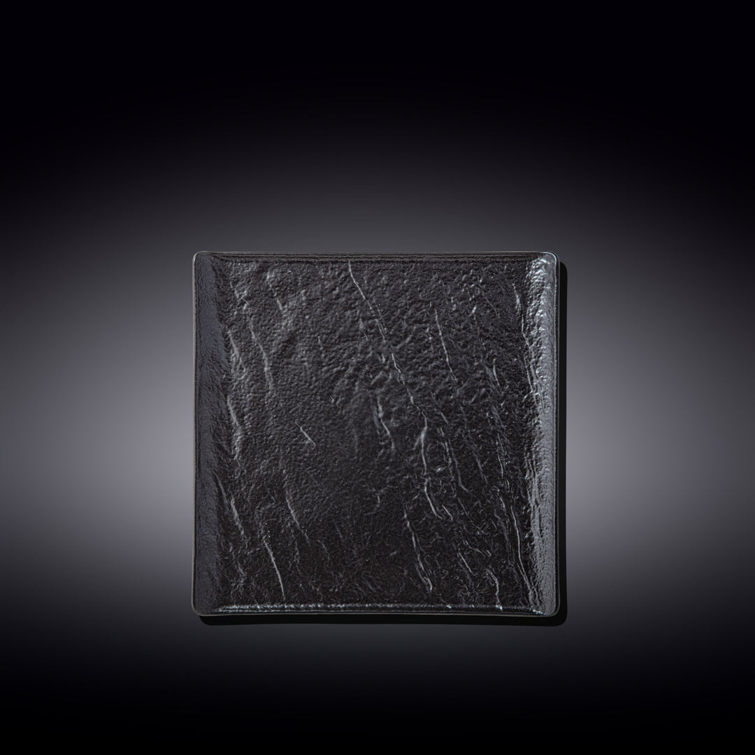 Wilmax Monolith Square Plate 17 x 17 cm – Black SlateStone