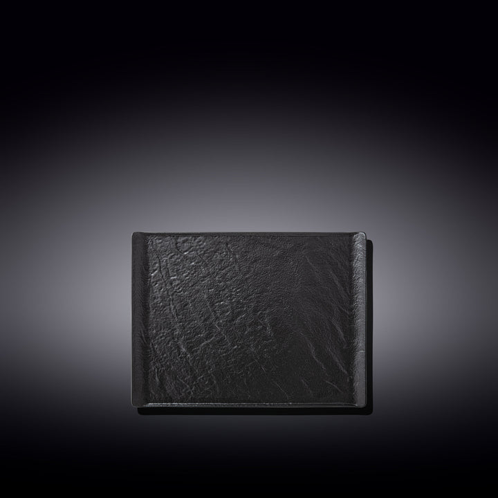 Wilmax Monolith Rectangular Plate 19.5 x 14.5 cm – Black SlateStone