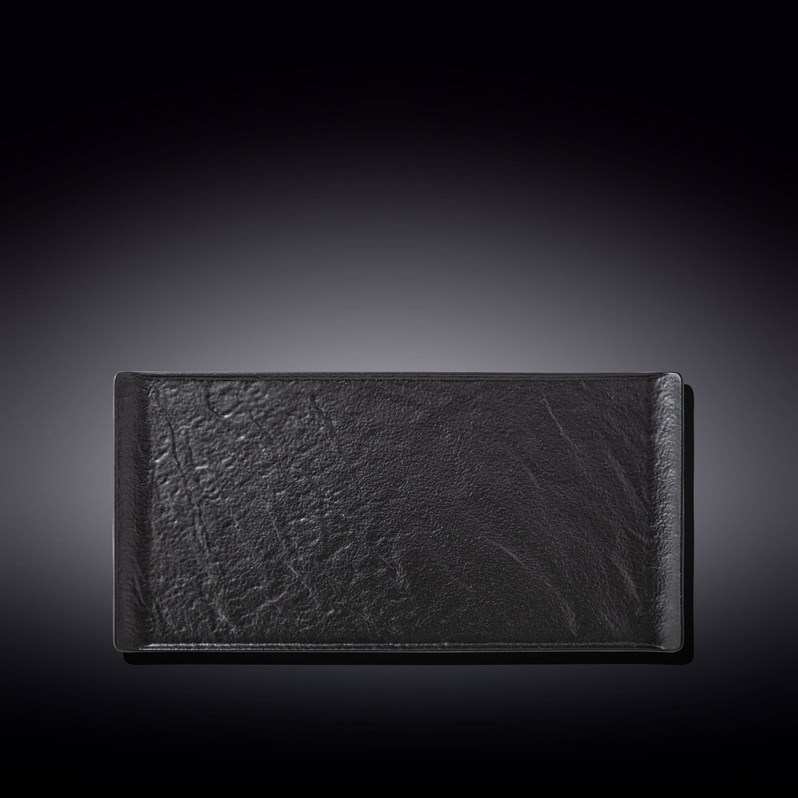 Wilmax Monolith Rectangular Plate 29.5 x 14.5 cm – Black SlateStone