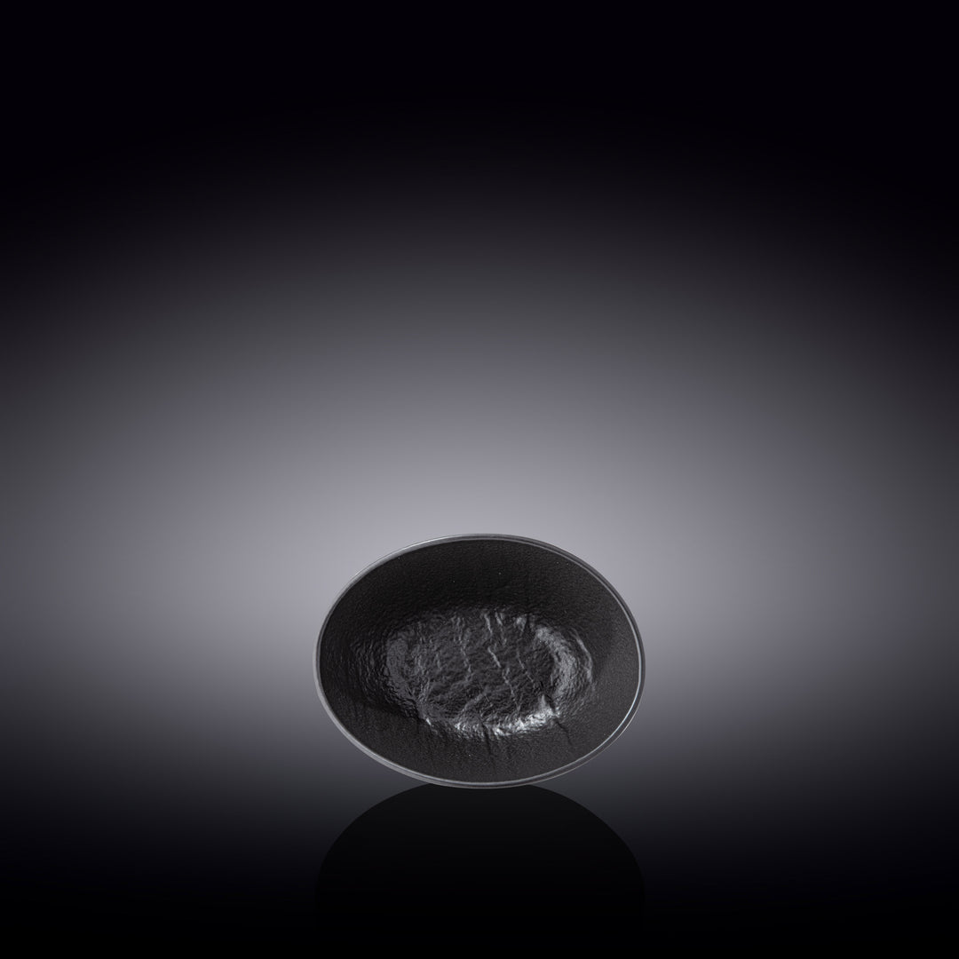 Wilmax Monolith Oval Dish 8 x 6 x 3 cm – Black SlateStone