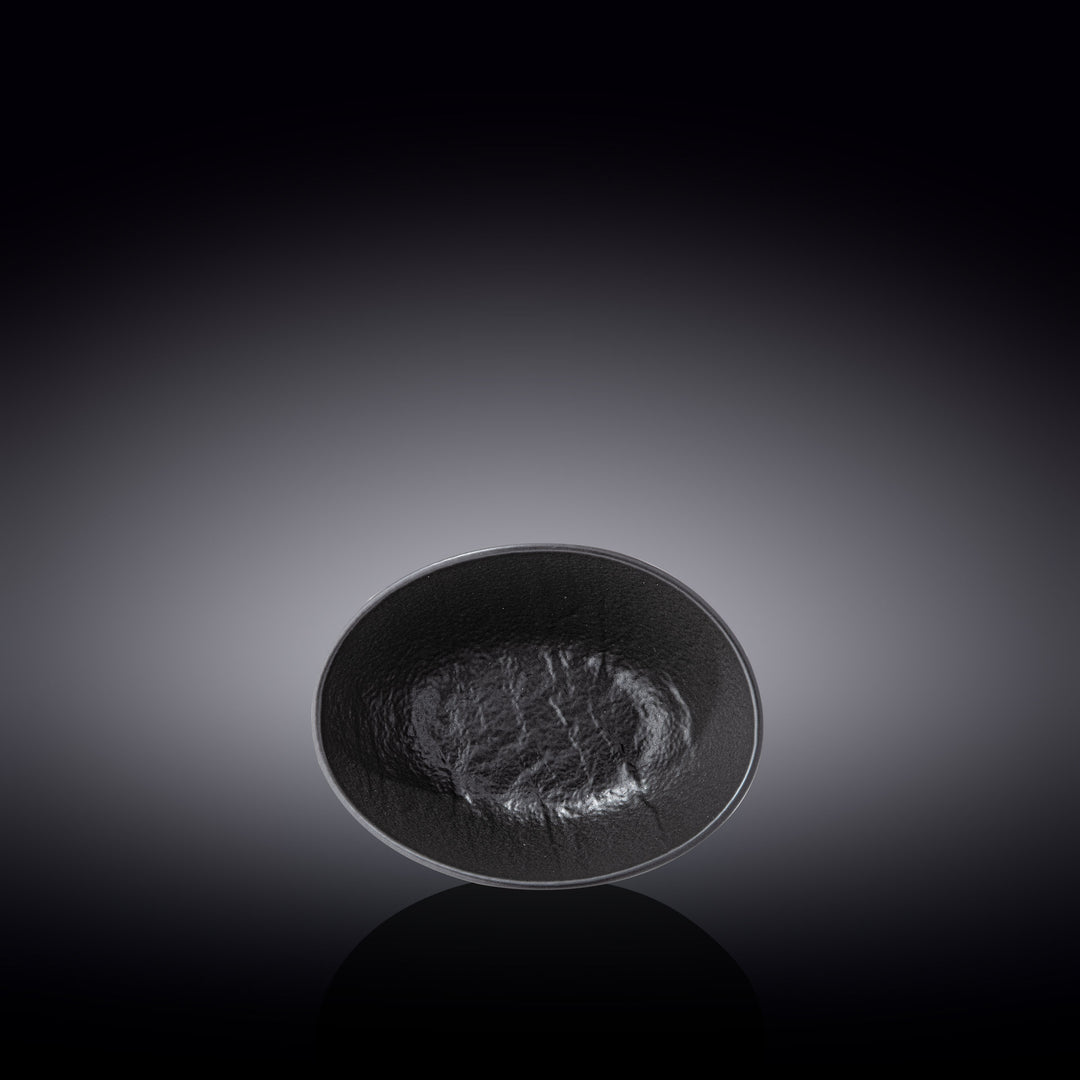 Wilmax Monolith Oval Bowl 13 x 10 x 6 cm – Black SlateStone