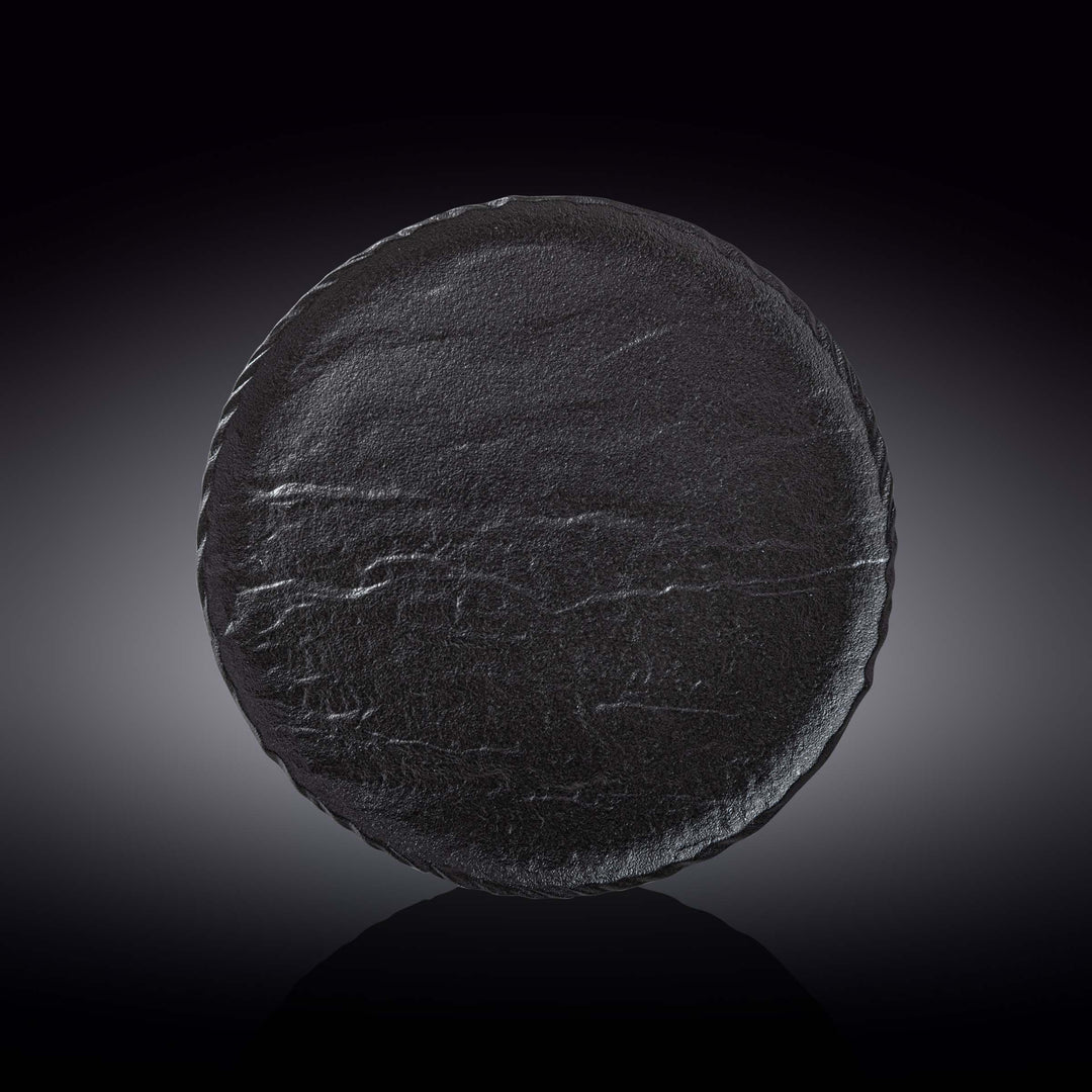 Wilmax Monolith Round Plate 28 cm – Black SlateStone