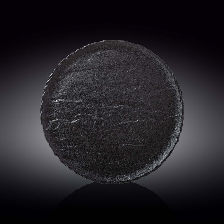 Wilmax Monolith Round Plate 28 cm – Black SlateStone