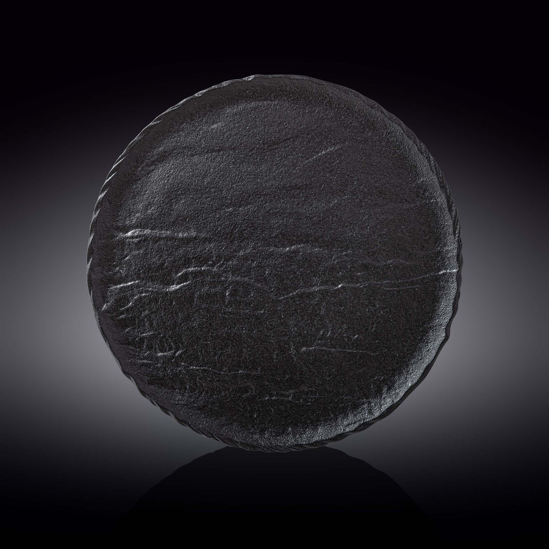 Wilmax Monolith Round Platter 30 cm – Black SlateStone