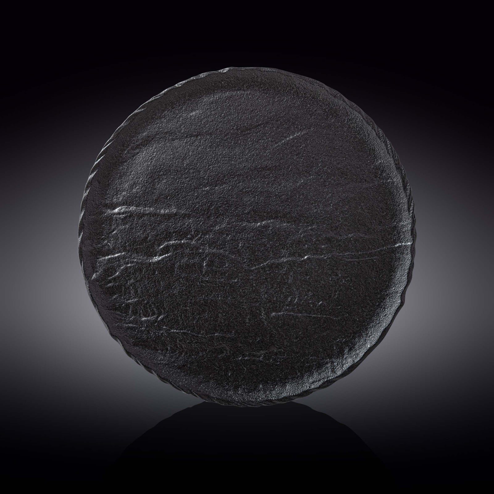 Wilmax Monolith Round Platter 30 cm – Black SlateStone