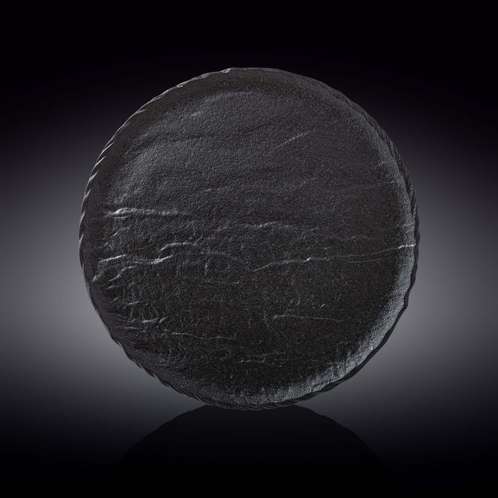 Wilmax Monolith Round Platter 30 cm – Black SlateStone