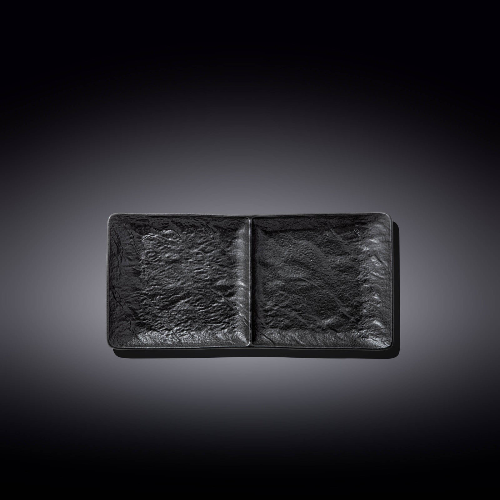 Wilmax Monolith Rectangular 2 Section Dish 27 x 13 cm – Black SlateStone