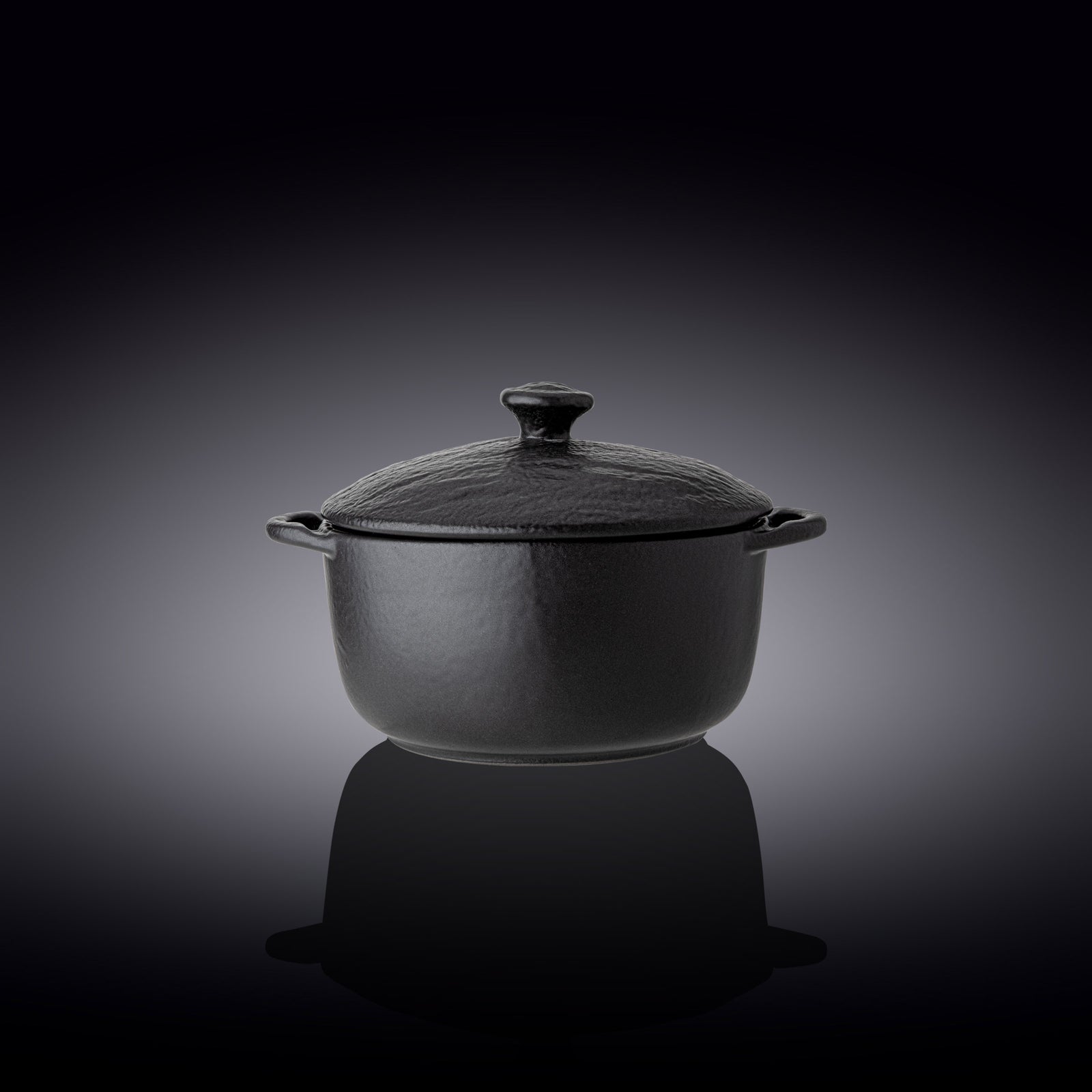 Wilmax Monolith Pot with Lid 18 x 11 cm 600 ml – Black SlateStone