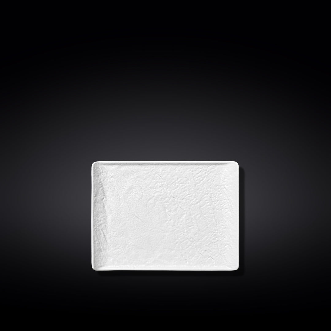 Wilmax Monolith Rectangular Plate 19.5 x 14.5 cm – White Matt WhiteStone