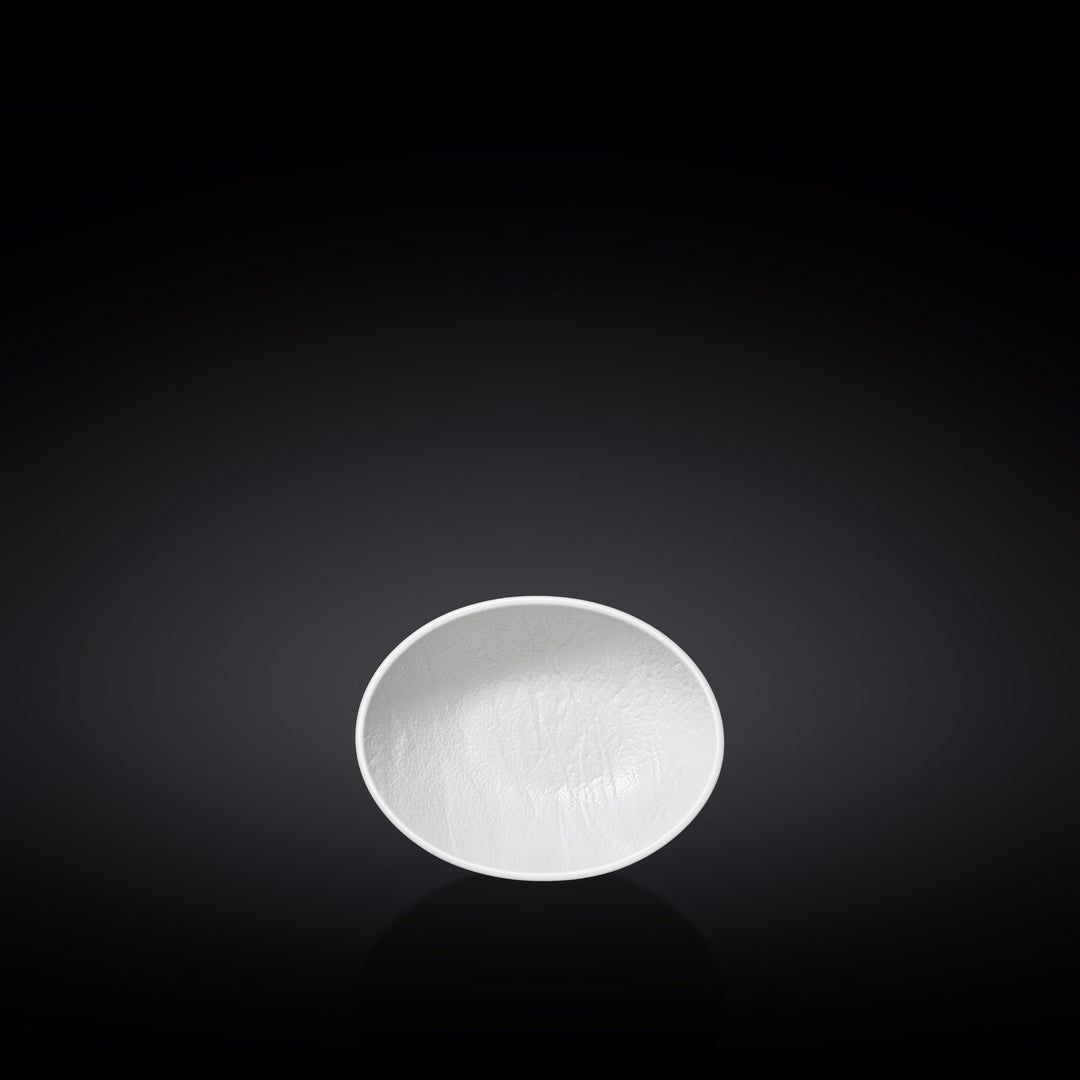 Wilmax Monolith Oval Dish 8 x 6 x 3 cm – White Matt WhiteStone