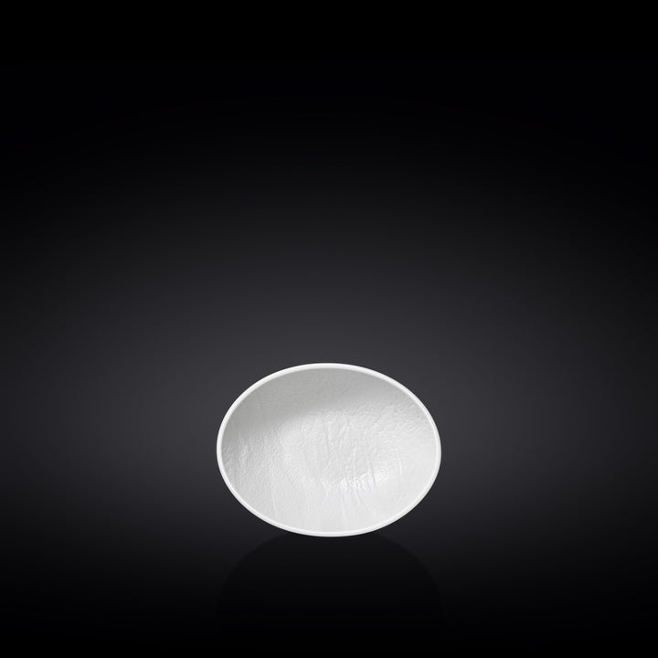 Wilmax Monolith Oval Dish 8 x 6 x 3 cm – White Matt WhiteStone
