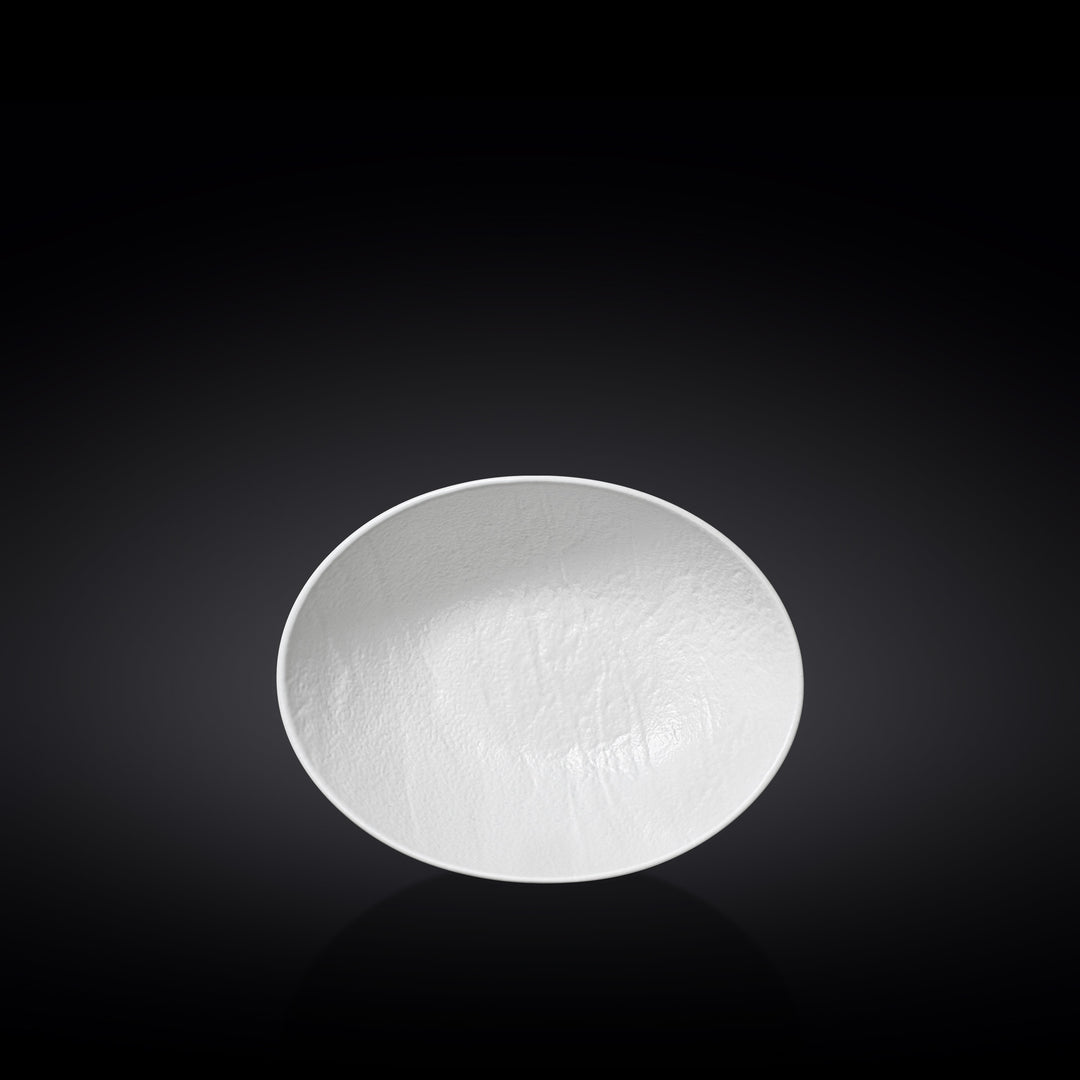 Wilmax Monolith Oval Bowl 13 x 10 x 6 cm – White Matt WhiteStone