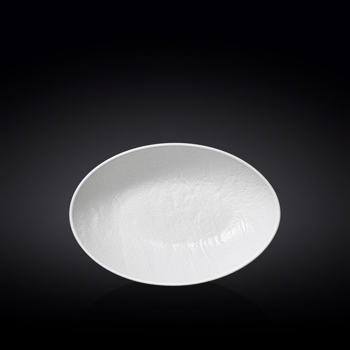 Wilmax Monolith Oval Bowl 25 x 16.5 x 6 cm – White Matt WhiteStone