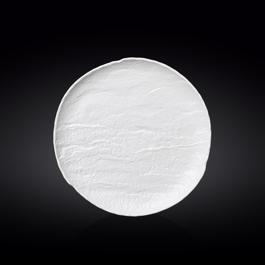 Wilmax Monolith Round Plate 25 cm – White Matt WhiteStone