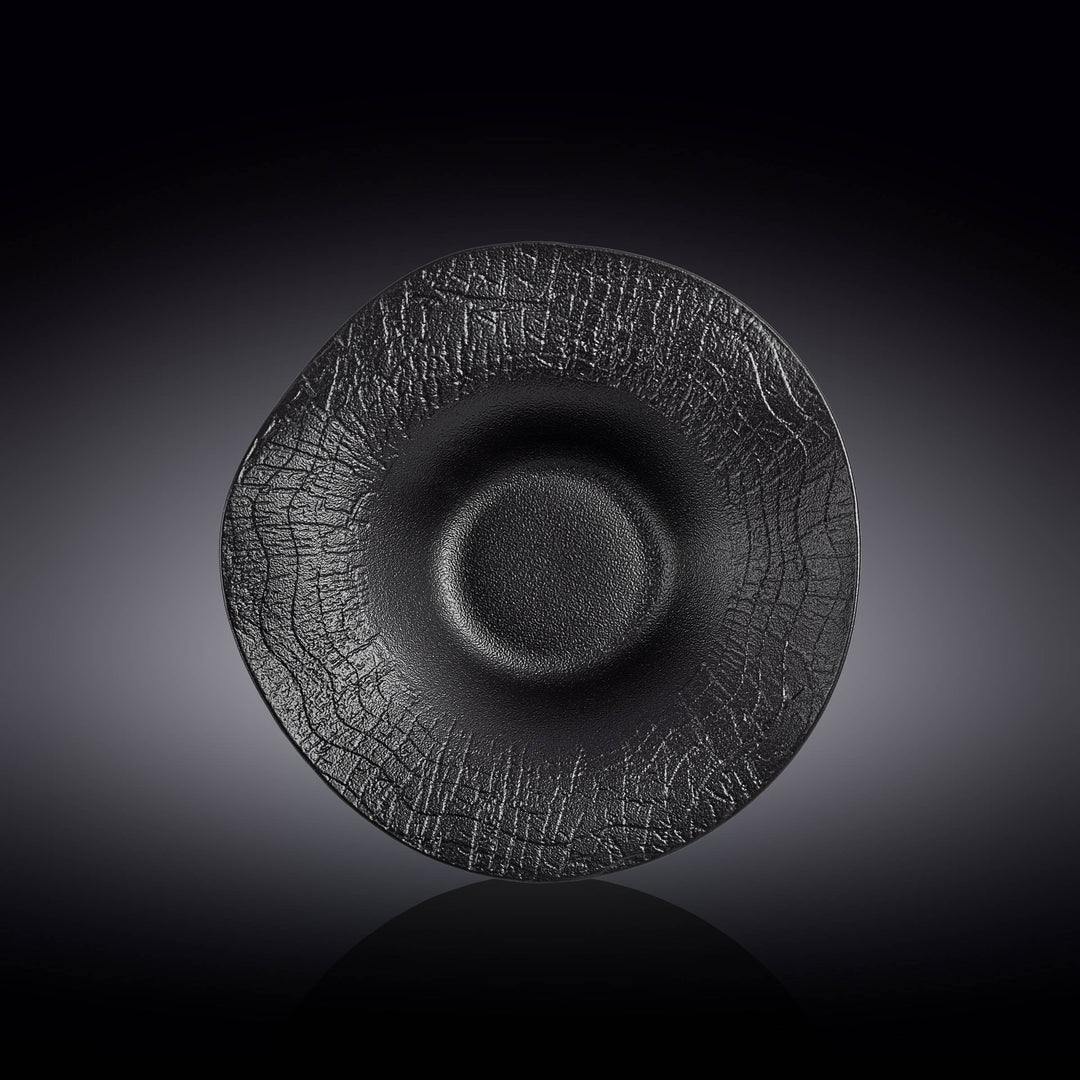 Wilmax Monolith Wavy Deep Plate 25 cm 500 ml – Black SlateStone