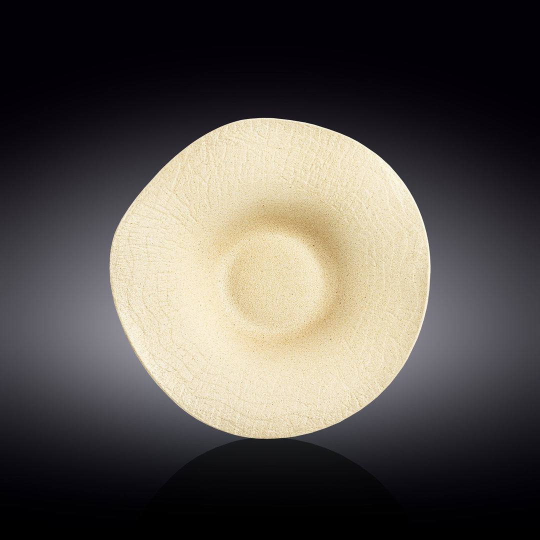 Wilmax Monolith Wavy Deep Plate 25 cm 500 ml – Sand SandStone