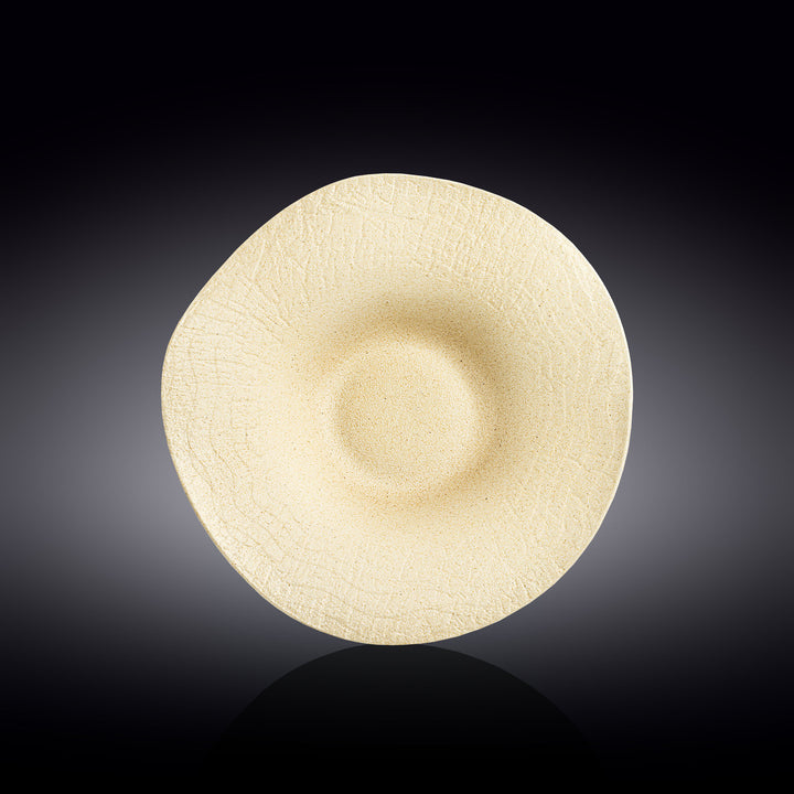 Wilmax Monolith Wavy Deep Plate 25 cm 500 ml – Sand SandStone