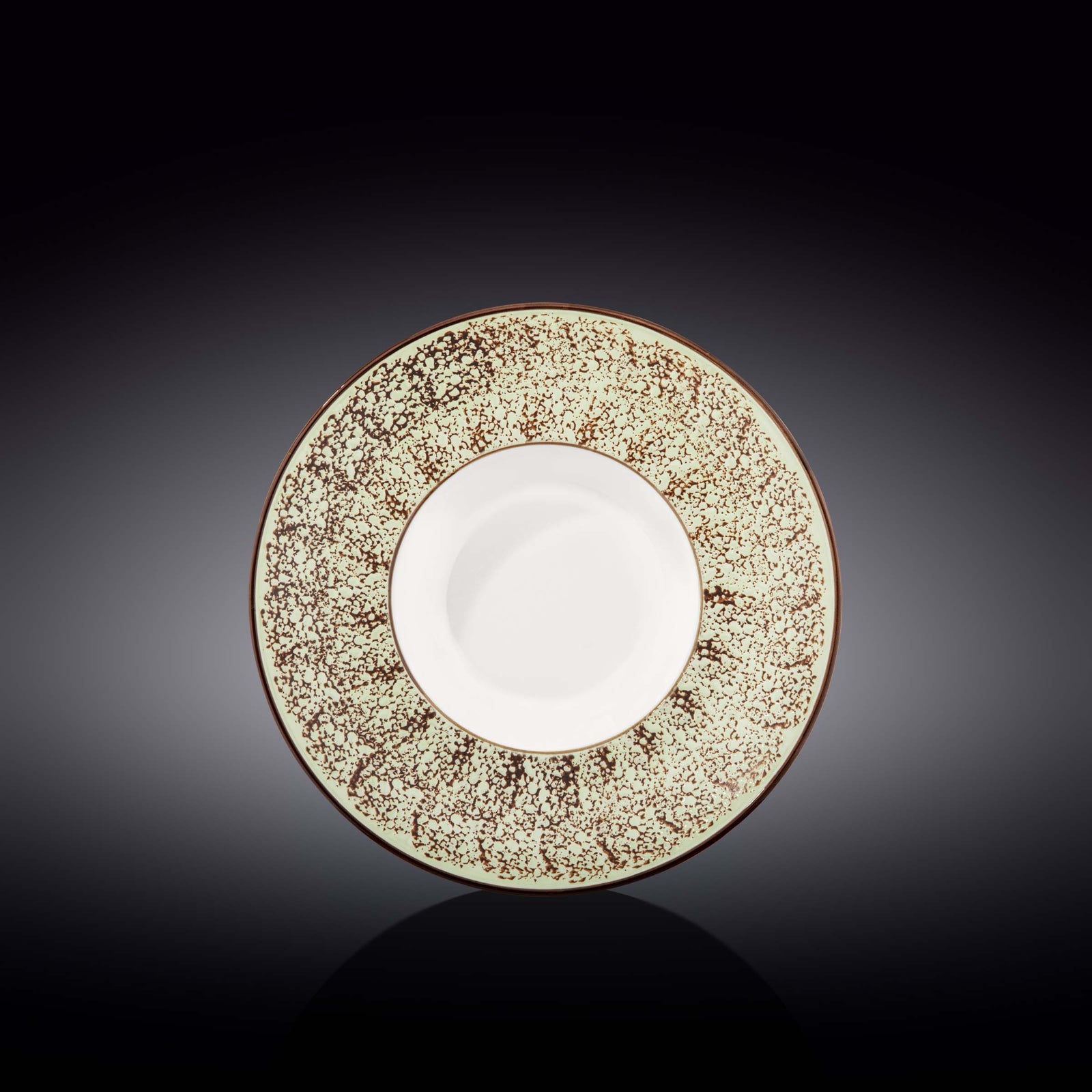 Wilmax Color Boom Splash Deep Plate – Large Porcelain Serving Plate - Pistachio - WL-667123/A