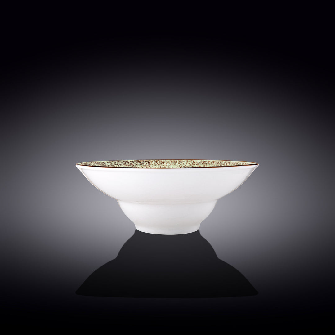 Wilmax Color Boom Splash Deep Plate – Large Porcelain Serving Plate - Pistachio side view - WL-667123/A