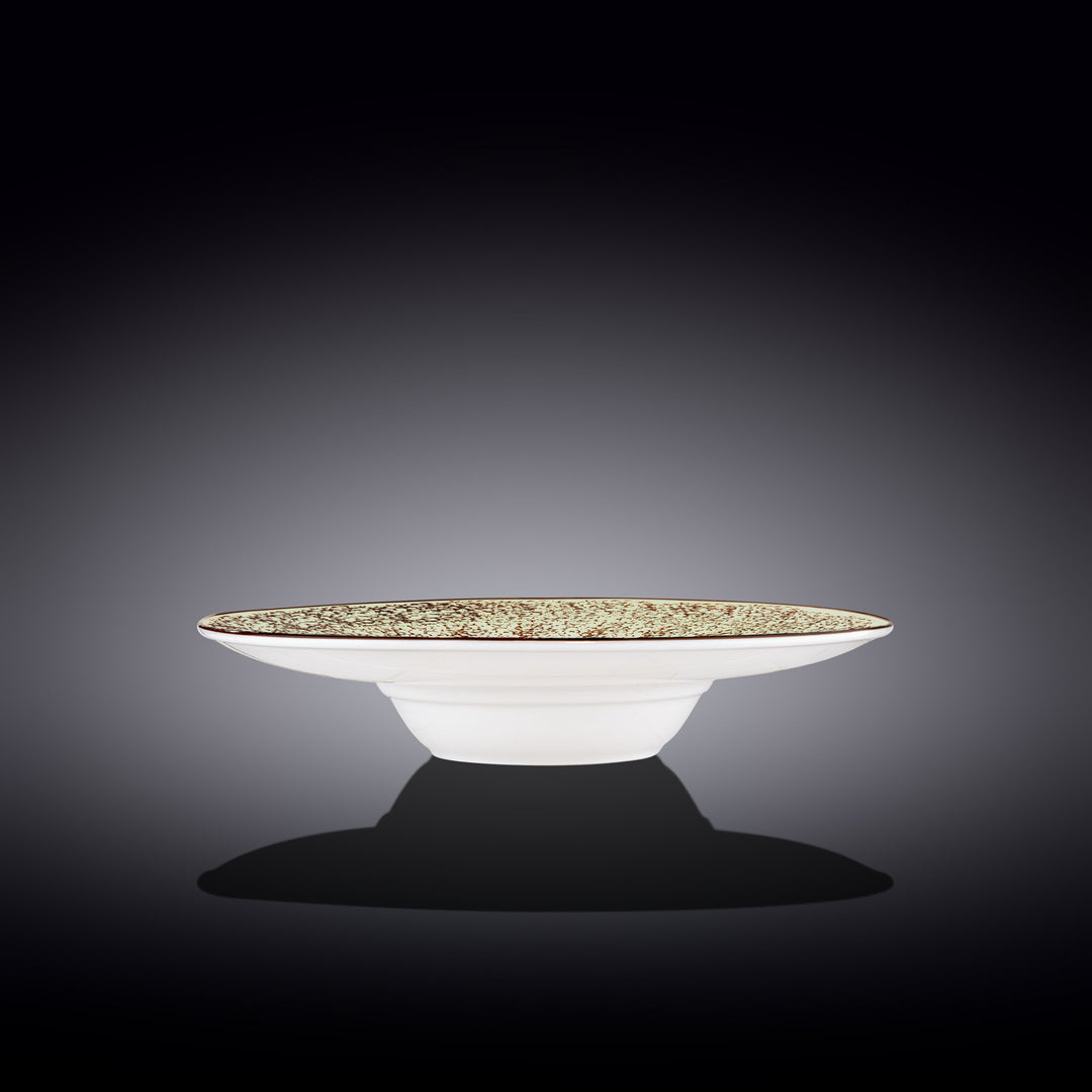 Wilmax Color Boom Splash Wide Deep Plate – 27 cm Porcelain Plate - Pistachio side view - WL-667126/A
