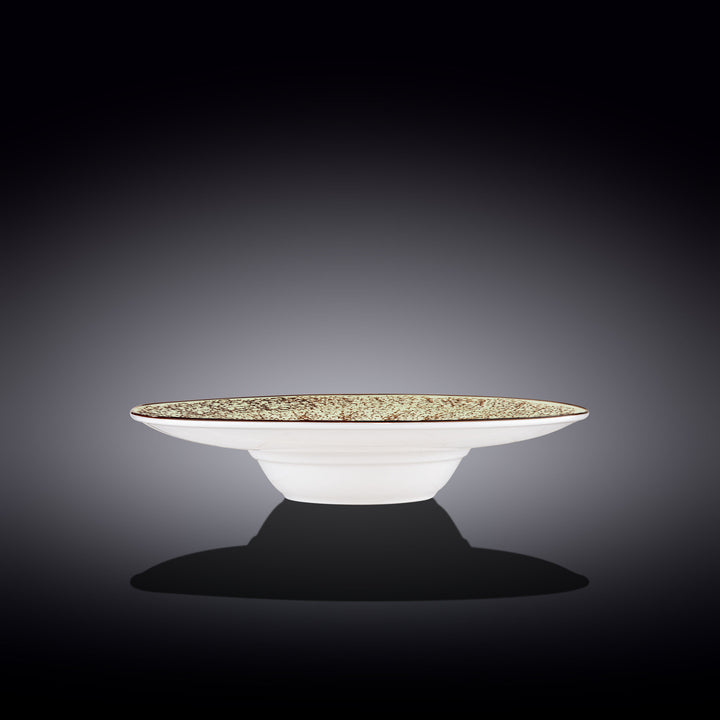 Wilmax Color Boom Splash Wide Deep Plate – 27 cm Porcelain Plate - Pistachio side view - WL-667126/A