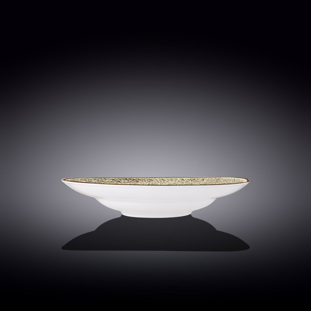 Wilmax Color Boom Splash Pasta Plate – 350 ml Fine Porcelain - Pistachio side view - WL-667127/A