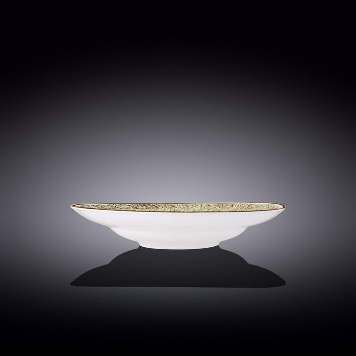 Wilmax Color Boom Splash Pasta Plate – 350 ml Fine Porcelain - Pistachio side view - WL-667127/A