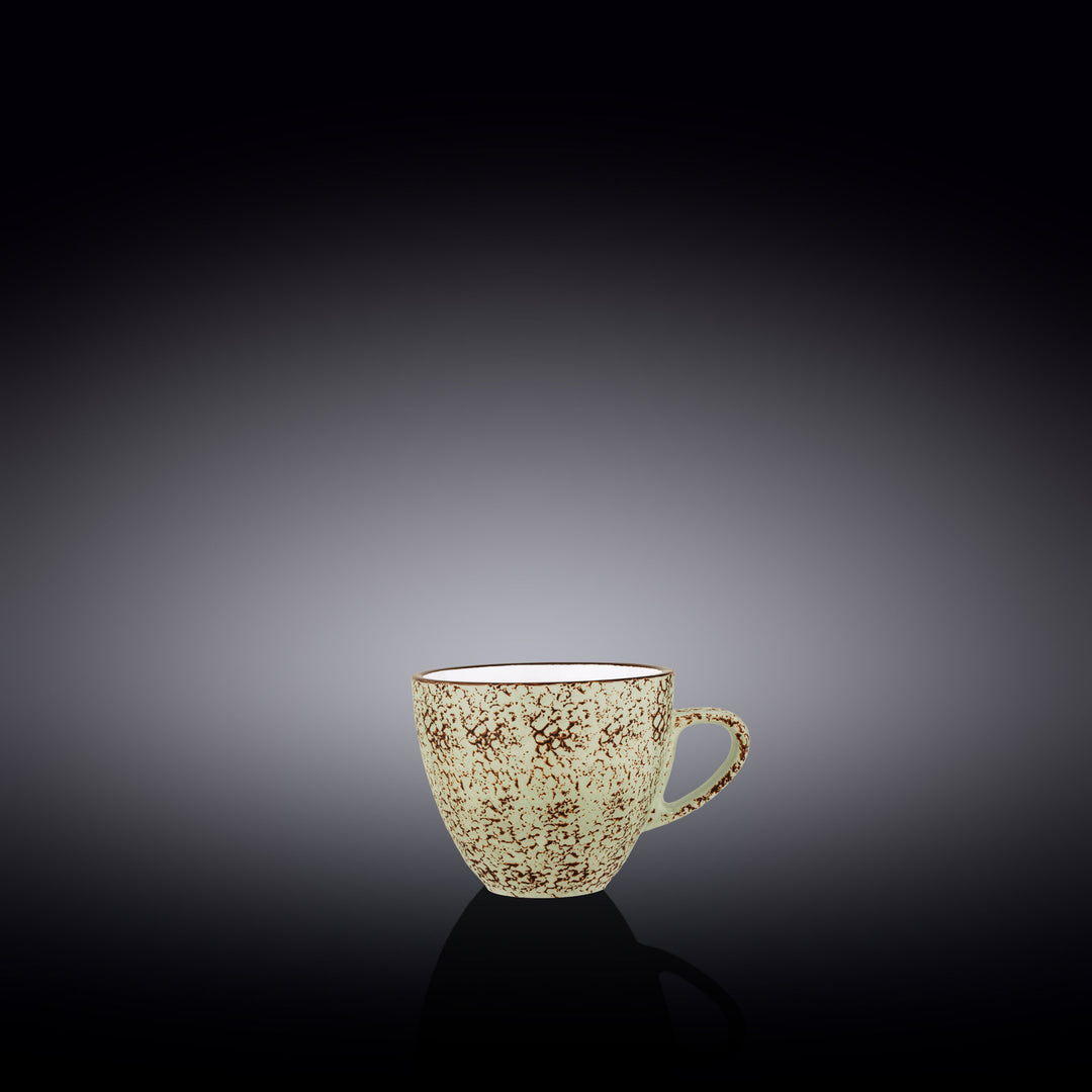 Wilmax Color Boom Splash Porcelain Cup – Espresso &amp; Tea Cup - Pistachio - WL-667133/A