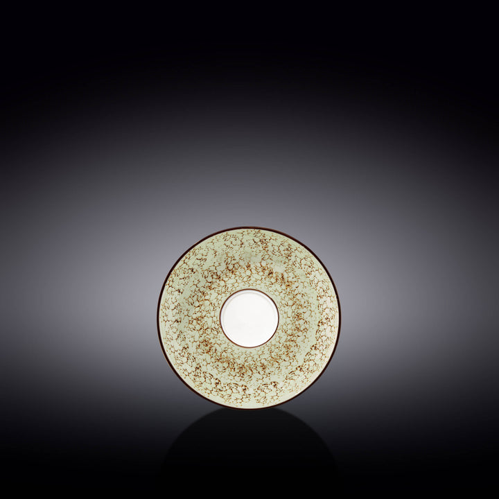 Wilmax Color Boom Splash Porcelain Saucer – Coffee &amp; Tea Saucer - Pistachio - WL-667133/B