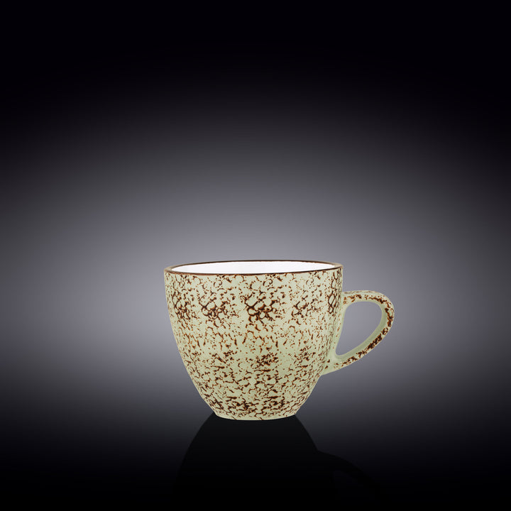 Wilmax Color Boom Splash Porcelain Cup – Espresso &amp; Tea Cup - Pistachio - WL-667136/A