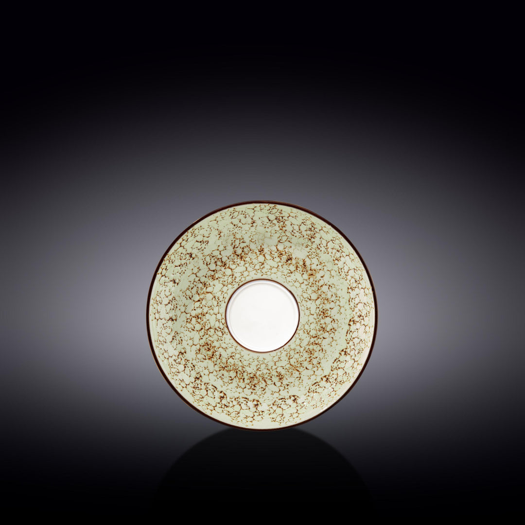 Wilmax Color Boom Splash Porcelain Saucer – Coffee &amp; Tea Saucer - Pistachio - WL-667136/B