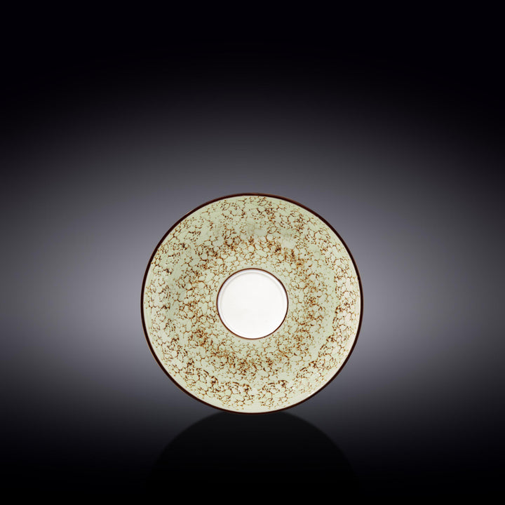 Wilmax Color Boom Splash Porcelain Saucer – Coffee &amp; Tea Saucer - Pistachio - WL-667136/B