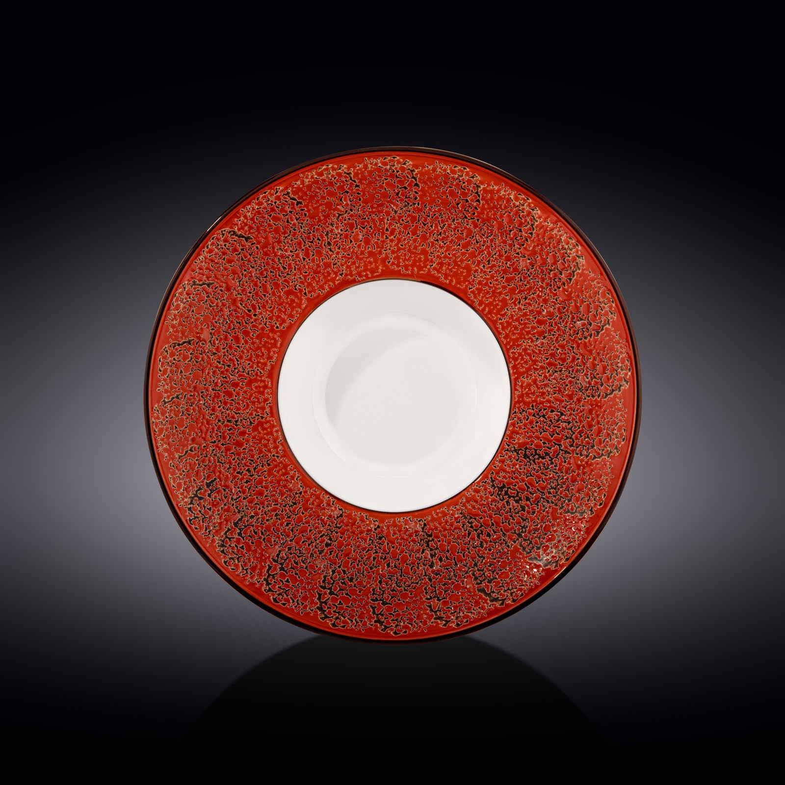 Wilmax Color Boom Splash Wide Deep Plate – 27 cm Porcelain Plate - Red - WL-667226/A