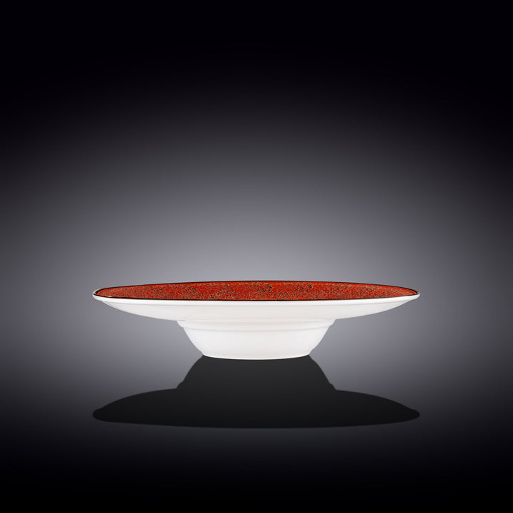 Wilmax Color Boom Splash Wide Deep Plate – 27 cm Porcelain Plate - Red side view - WL-667226/A