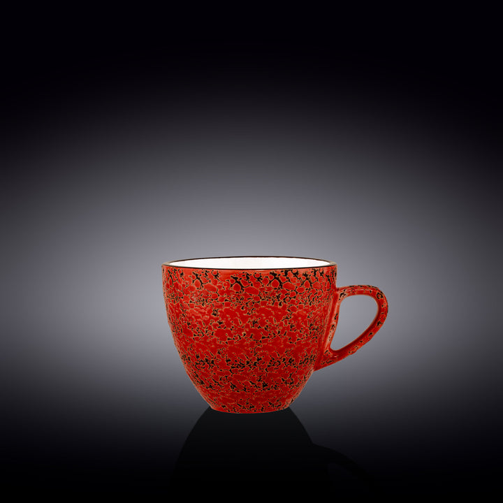 Wilmax Color Boom Splash Porcelain Cup – Espresso &amp; Tea Cup - Red - WL-667236/A