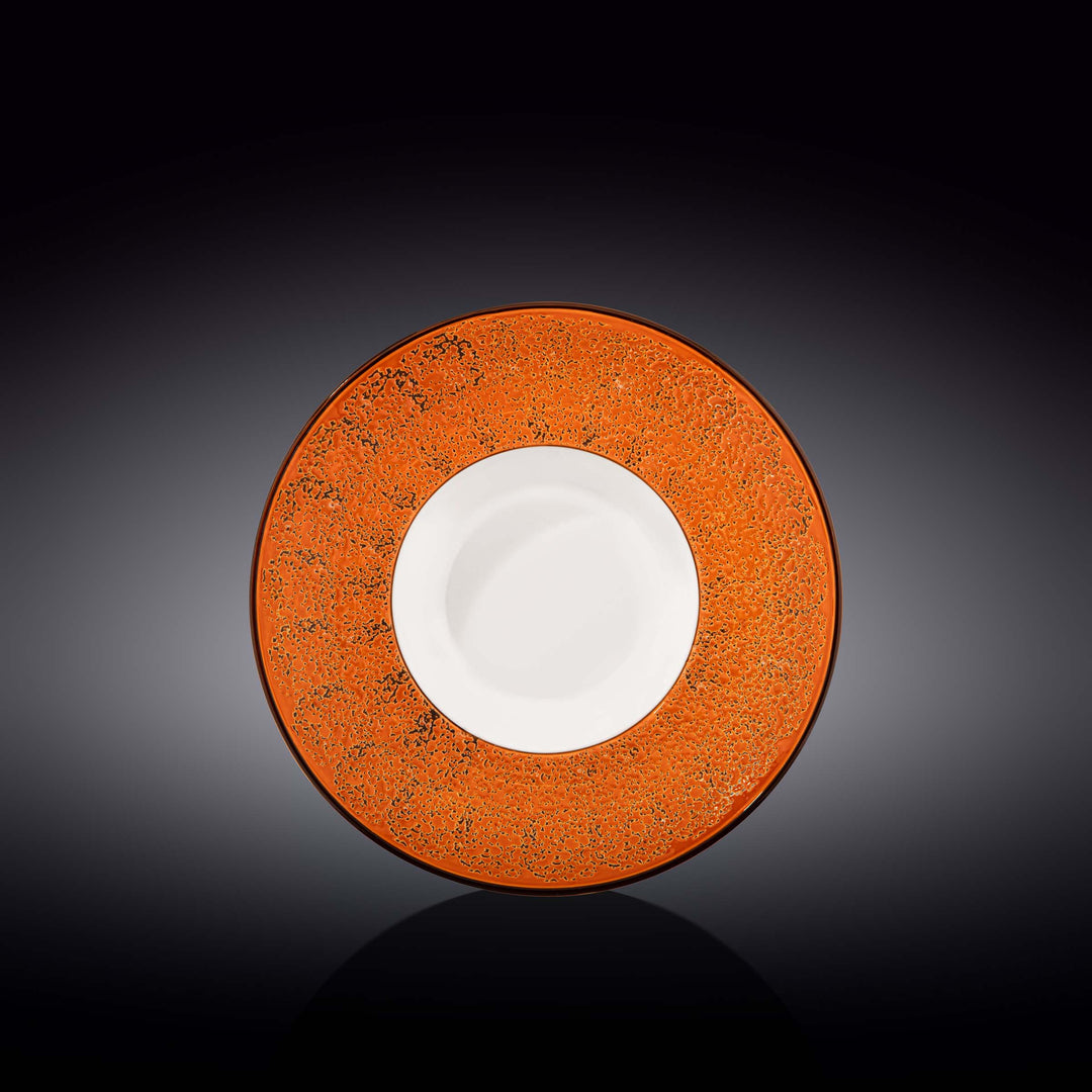 Wilmax Color Boom Splash Deep Plate – Large Porcelain Serving Plate - Orange - WL-667323/A