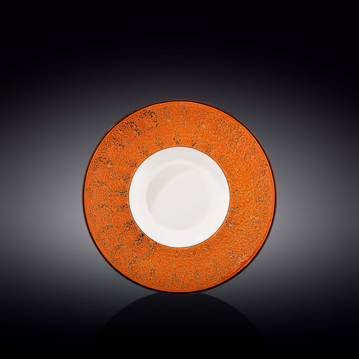 Wilmax Color Boom Splash Deep Plate – Large Porcelain Serving Plate - Orange - WL-667323/A