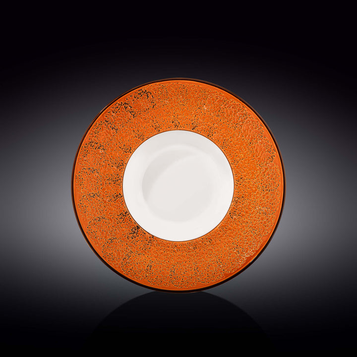 Wilmax Color Boom Splash Deep Plate – Large Porcelain Serving Plate - Orange - WL-667324/A