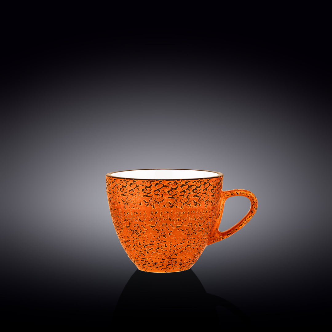 Wilmax Color Boom Splash Porcelain Cup – Espresso &amp; Tea Cup - Orange - WL-667336/A