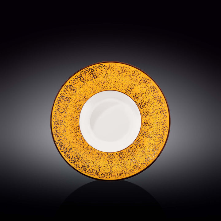 Wilmax Color Boom Splash Deep Plate – Large Porcelain Serving Plate - Yellow - WL-667423/A