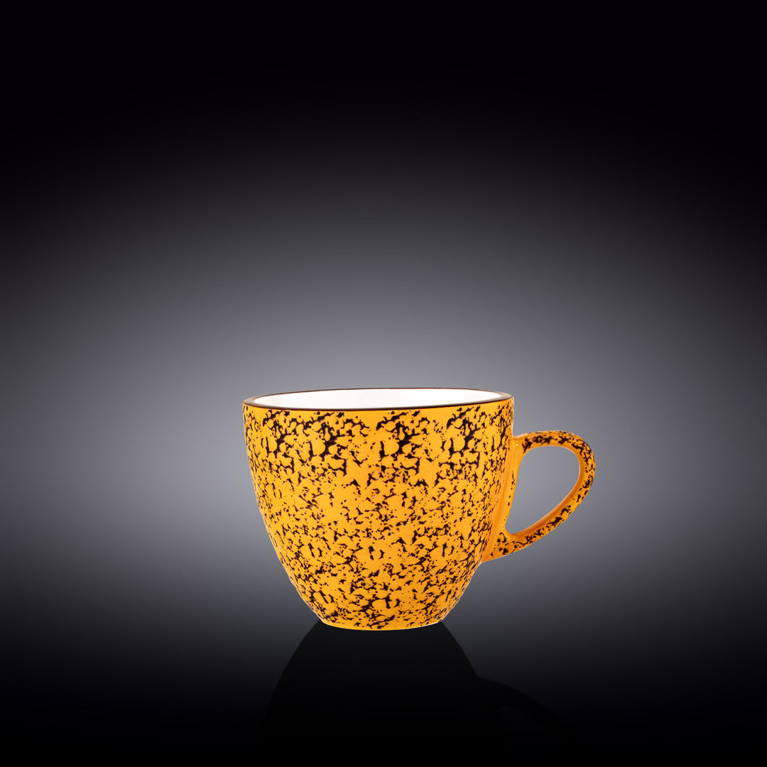 Wilmax Color Boom Splash Porcelain Cup – Espresso &amp; Tea Cup - Yellow - WL-667436/A