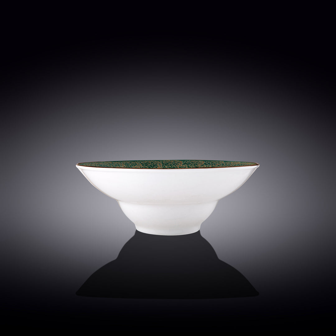 Wilmax Color Boom Splash Deep Plate – Large Porcelain Serving Plate - Green side view - WL-667523/A