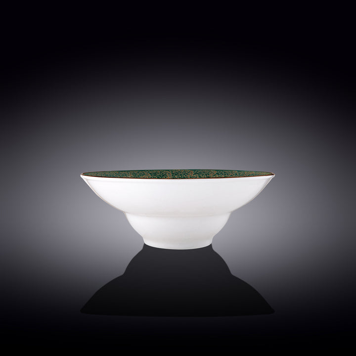 Wilmax Color Boom Splash Deep Plate – Large Porcelain Serving Plate - Green side view - WL-667523/A