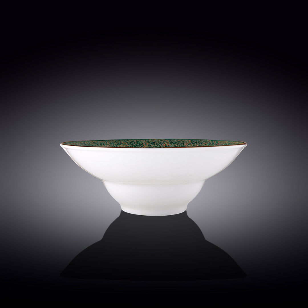 Wilmax Color Boom Splash Deep Plate – Large Porcelain Serving Plate - Green side view - WL-667524/A