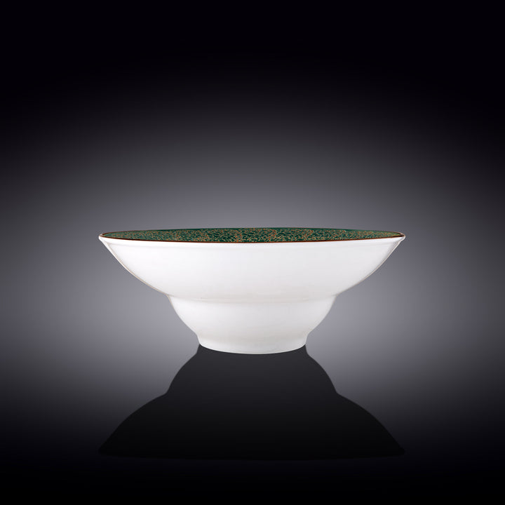 Wilmax Color Boom Splash Deep Plate – Large Porcelain Serving Plate - Green side view - WL-667524/A